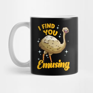 I Find You Emusing Adorable Emu Amusing Pun Mug